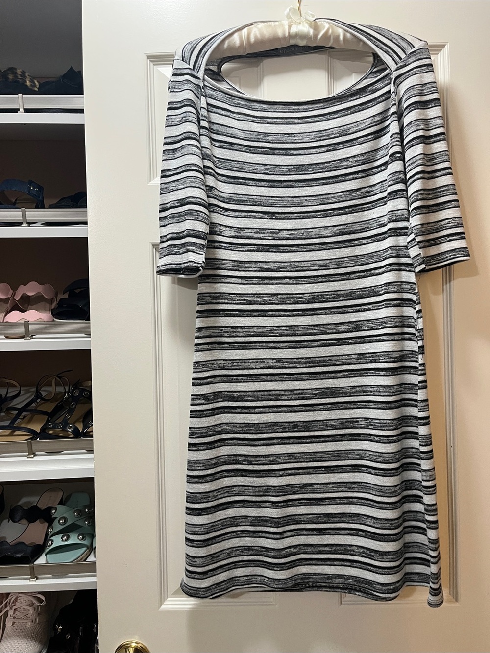 Loveappelle Stitch Fix Black and White Striped Dress